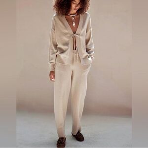 Free People Free-EST Solar Sweater Set in Tan NWOT